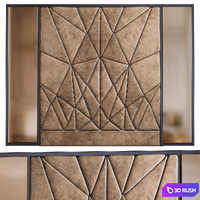 Decorative wall panel for interior 65 3D Model Corona