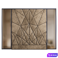 Decorative wall panel for interior 65 3D Model Corona