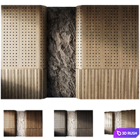 Wood Wall Panels 3D Model Corona