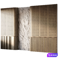 Wood Wall Panels 3D Model Corona