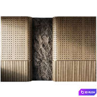 Wood Wall Panels 3D Model Corona