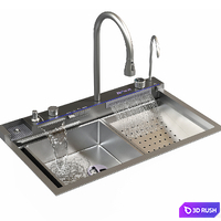 Boelon Luxury Kitchen Sink 3D Model Vray, Corona