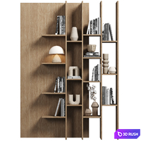 Cabinet with shelves 088 3D Model Vray, Corona