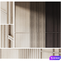 Decorative panels set 07 3D Model Corona