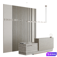 Reception desk 3D Model Corona