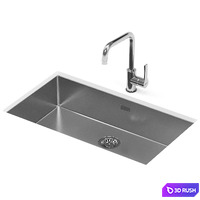 SMEG kitchen sink VSTR71BRX 3D Model Vray, Corona