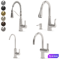 MOEN kitchen faucet collection 03 3D Model Vray, Corona