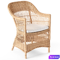Charlot Exterior Chair and Victoria Cafe Table 3D Model Vray, Corona