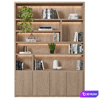 Rack and Bookcase129 3D Model Vray, Corona
