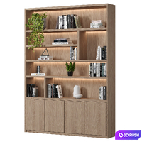 Rack and Bookcase129 3D Model Vray, Corona