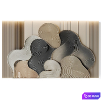 Wall panel with curls 3D Model Vray, Corona