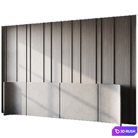 Headboard 3d Wall Panel 40 3D Model Vray, Corona