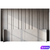 Headboard 3d Wall Panel 40 3D Model Vray, Corona
