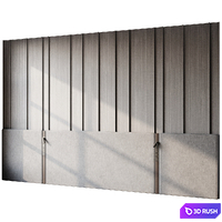 Headboard 3d Wall Panel 40 3D Model Vray, Corona