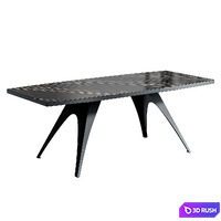 Viterbo dining chair and Lardzh table 3D Model Corona