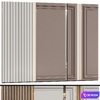 Wall panels in modern classic style 10 3D Model Vray, Corona