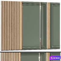Wall panels in modern classic style 10 3D Model Vray, Corona