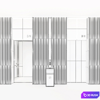 Elevator Lobby Design 09 3D Model Vray, Corona