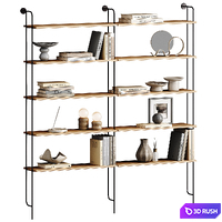 Willow Modular bookcase 3D Model Corona