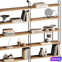 Willow Modular bookcase 3D Model Corona