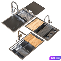Artinox sink set 3D Model Corona