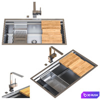 Artinox sink set 3D Model Corona