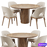 Dinning chair and table113 3D Model Vray, Corona