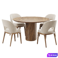Dinning chair and table113 3D Model Vray, Corona