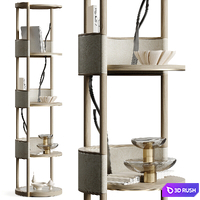 Frato ARLES Bookcase 3D Model Vray, Corona