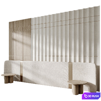 Headboard Wall 3d Panel 08 3D Model Corona