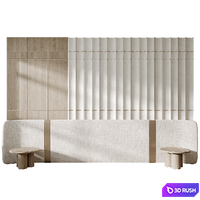 Headboard Wall 3d Panel 08 3D Model Corona