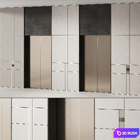 535 elevator lobby design in 2 options 01 3D Model Vray, Corona
