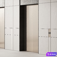 535 elevator lobby design in 2 options 01 3D Model Vray, Corona