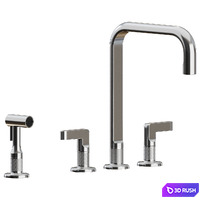 Inciso Kitchen Tap by Gessi 3D Model Corona