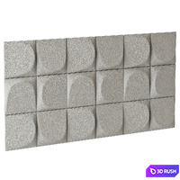 Wooddi 3D Blocks Bread Brick Wall Panel HLB6012-3A 3D Model Corona