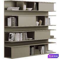 Bookcase 015 200x190cm 3D Model Vray, Corona