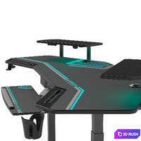 Computer Desk ERK-ES71-B-EU 3D Model Corona