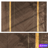 Headboard Wall Panel DAR02 3D Model Corona
