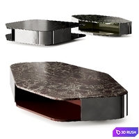 Minotti Diagramma Marble Coffee Table 3D Model Vray, Corona