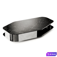 Minotti Diagramma Marble Coffee Table 3D Model Vray, Corona