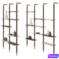 Baxter Lloyd bookcase wall mount 3D Model Vray, Corona