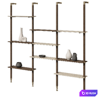 Baxter Lloyd bookcase wall mount 3D Model Vray, Corona
