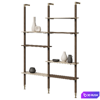 Baxter Lloyd bookcase wall mount 3D Model Vray, Corona