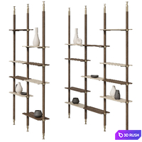 Baxter Lloyd bookcase 3D Model Vray, Corona