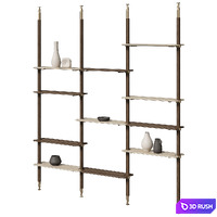 Baxter Lloyd bookcase 3D Model Vray, Corona