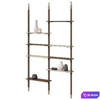 Baxter Lloyd bookcase 3D Model Vray, Corona