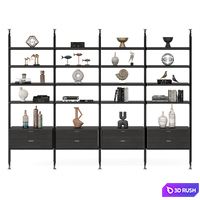 Poliform Lexington Day Black 3D Model Vray, Corona