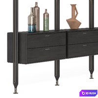 Poliform Lexington Day Black 3D Model Vray, Corona