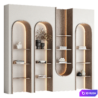 Bookshelf 006 KM 3D Model Corona