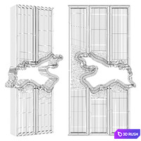 Shelf-buffet "Root" 3D Model Corona